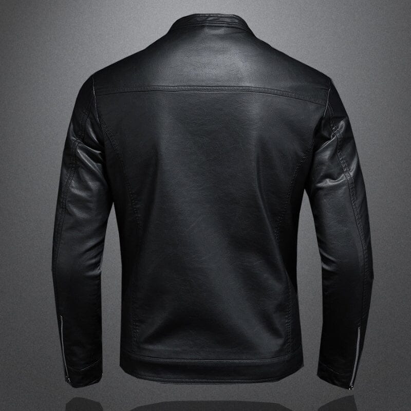 Jaqueta de Couro Masculina Casual Neutra - Loja Versalla
