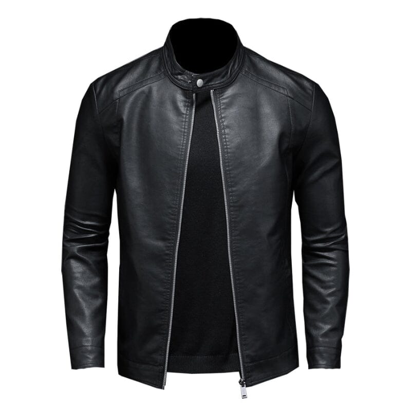 Jaqueta de Couro Masculina Casual Neutra - Loja Versalla