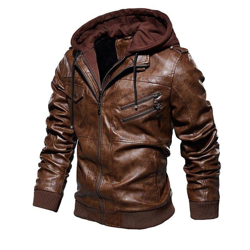 Jaqueta de Couro Masculina Premium - LeatherScraf - Loja Versalla