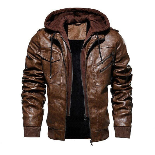 Jaqueta de Couro Masculina Premium - LeatherScraf - Loja Versalla