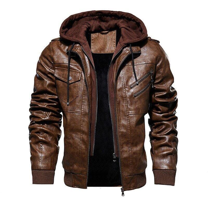 Jaqueta de Couro Masculina Premium - LeatherScraf - Loja Versalla