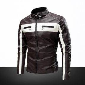 Jaqueta de Couro Masculina Vintage Elegance - Loja Versalla