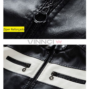 Jaqueta de Couro Masculina Vintage Elegance - Loja Versalla