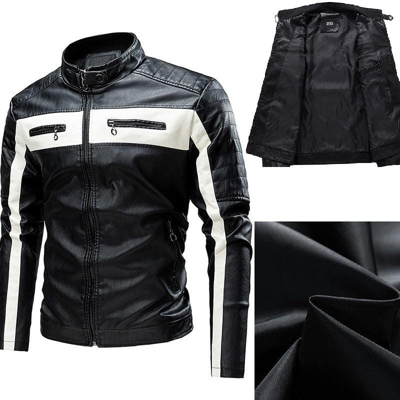 Jaqueta de Couro Masculina Vintage Elegance - Loja Versalla