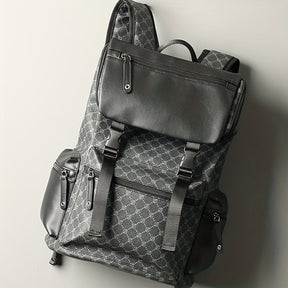 Mochila de Viagem de Couro com Grande Capacidade para laptop