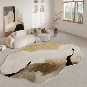 Tapete Irregular Macio Espessado Retrô Morada